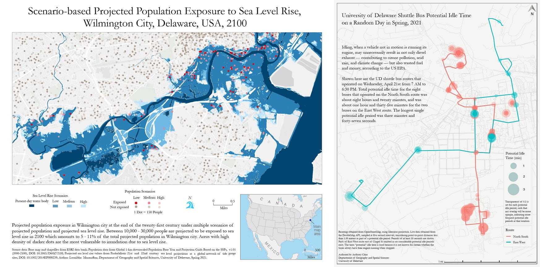 2021 Winner Map from Loonibha Manandhar - Population Exposure Sea Level Rise