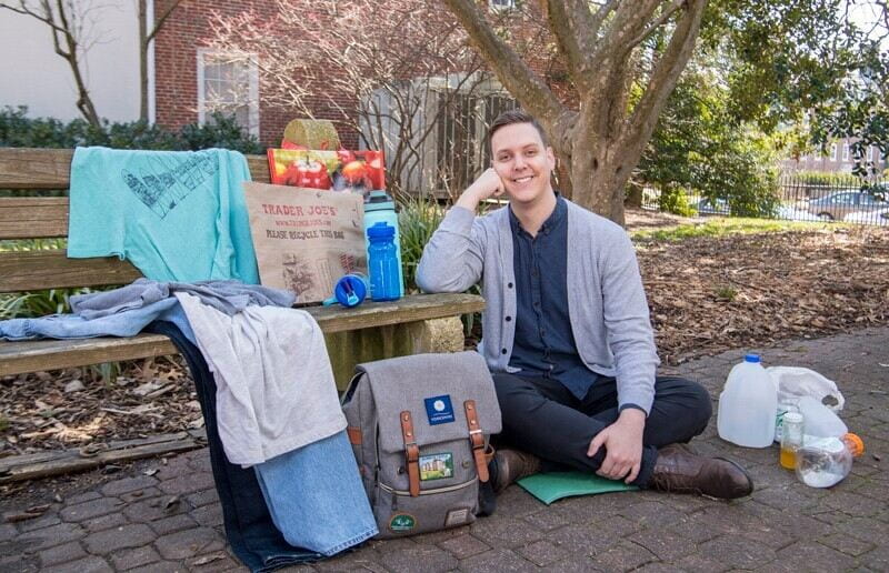 A fifth-year University of Delaware doctoral candidate and dissertation fellow in political science and international relations, Thomas Benson has combined his passion for the environment with his education to impact the UD campus and beyond. Photo by Kathy F. Atkinson.